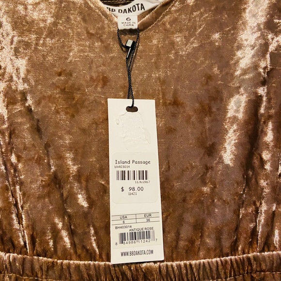 Blush velvet jumpsuit - Picture 4 of 6